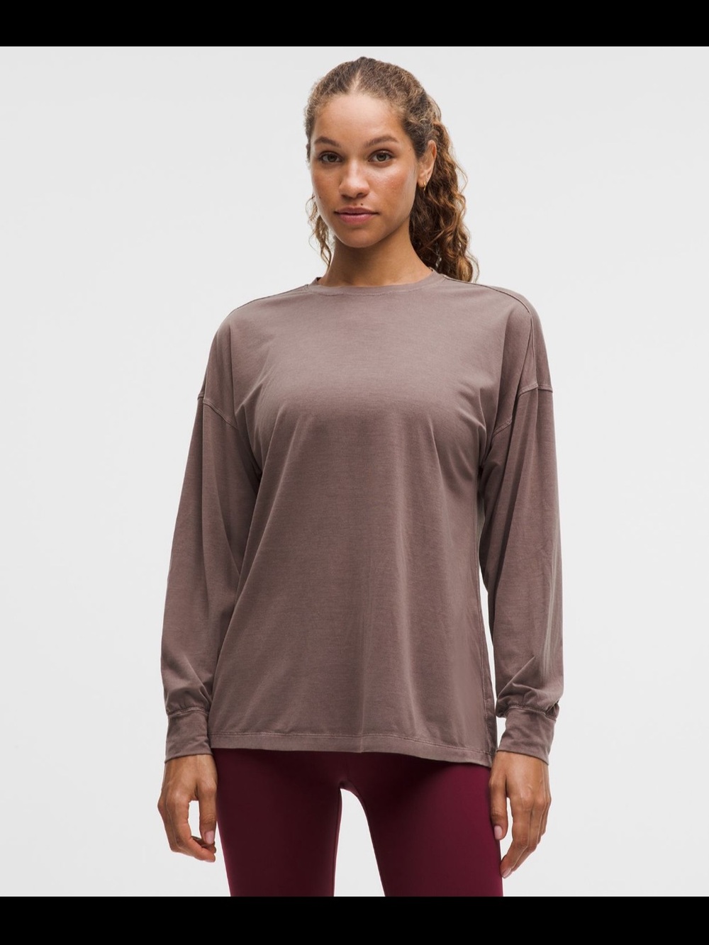 lululemon athletica Relaxed Long-Sleeve Crew — Taupe